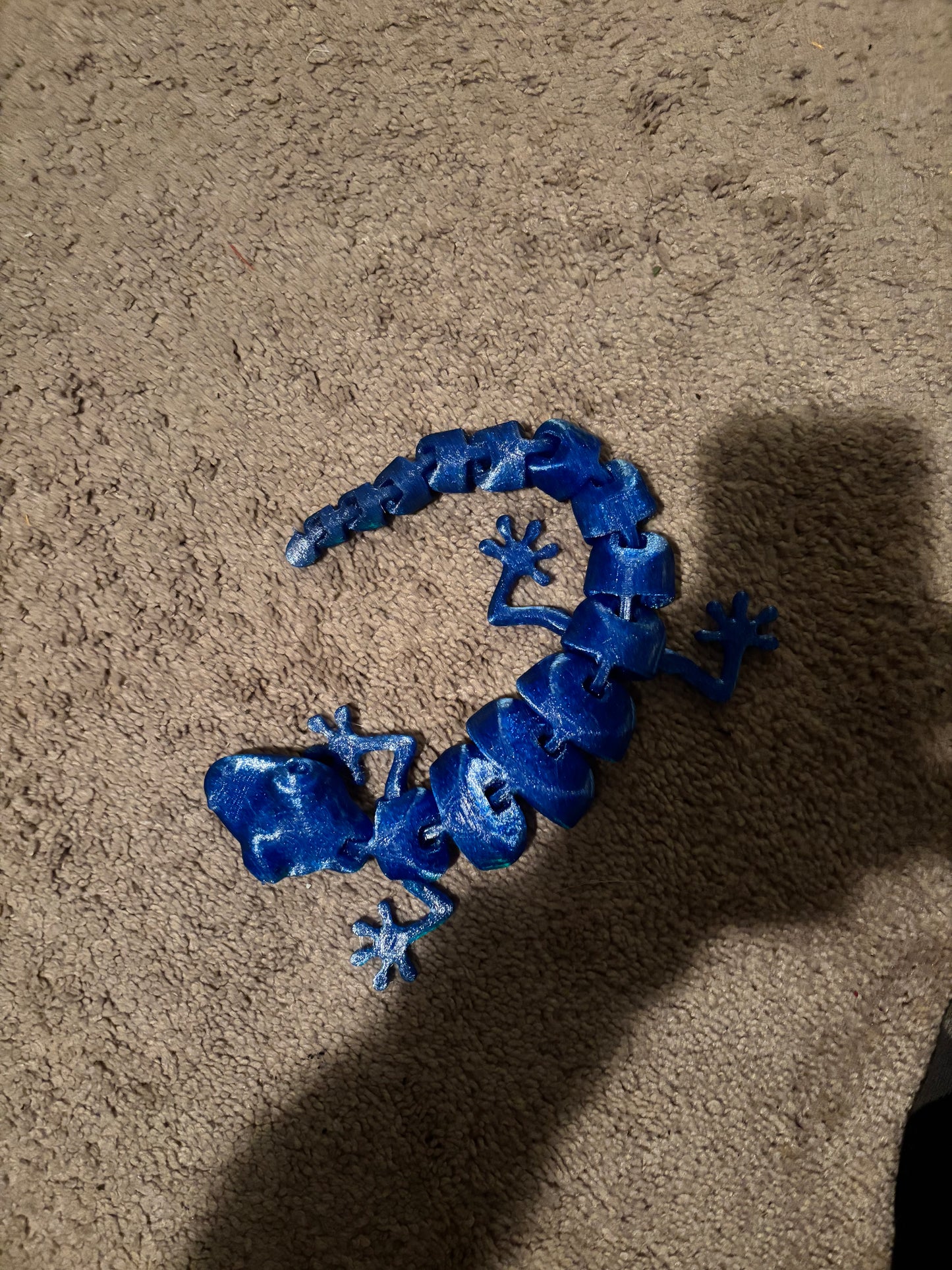translucent blue lizard